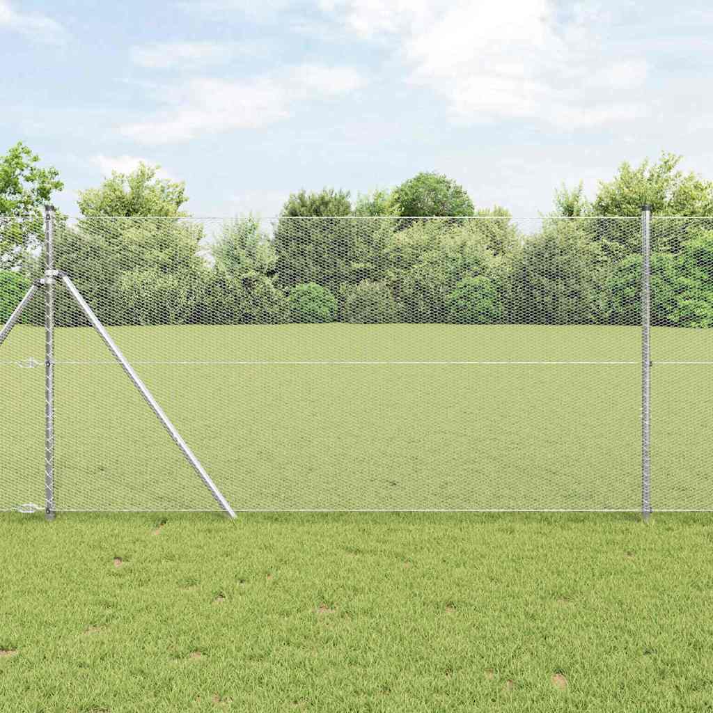 Fence Silver Galvanised Steel mesh Size