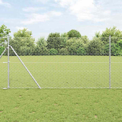 Fence Silver Galvanised Steel mesh Size