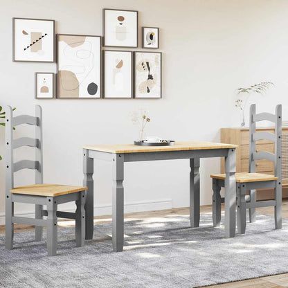 3 Piece Dining Set "PANAMA" Solid Wood Pine 112 cm