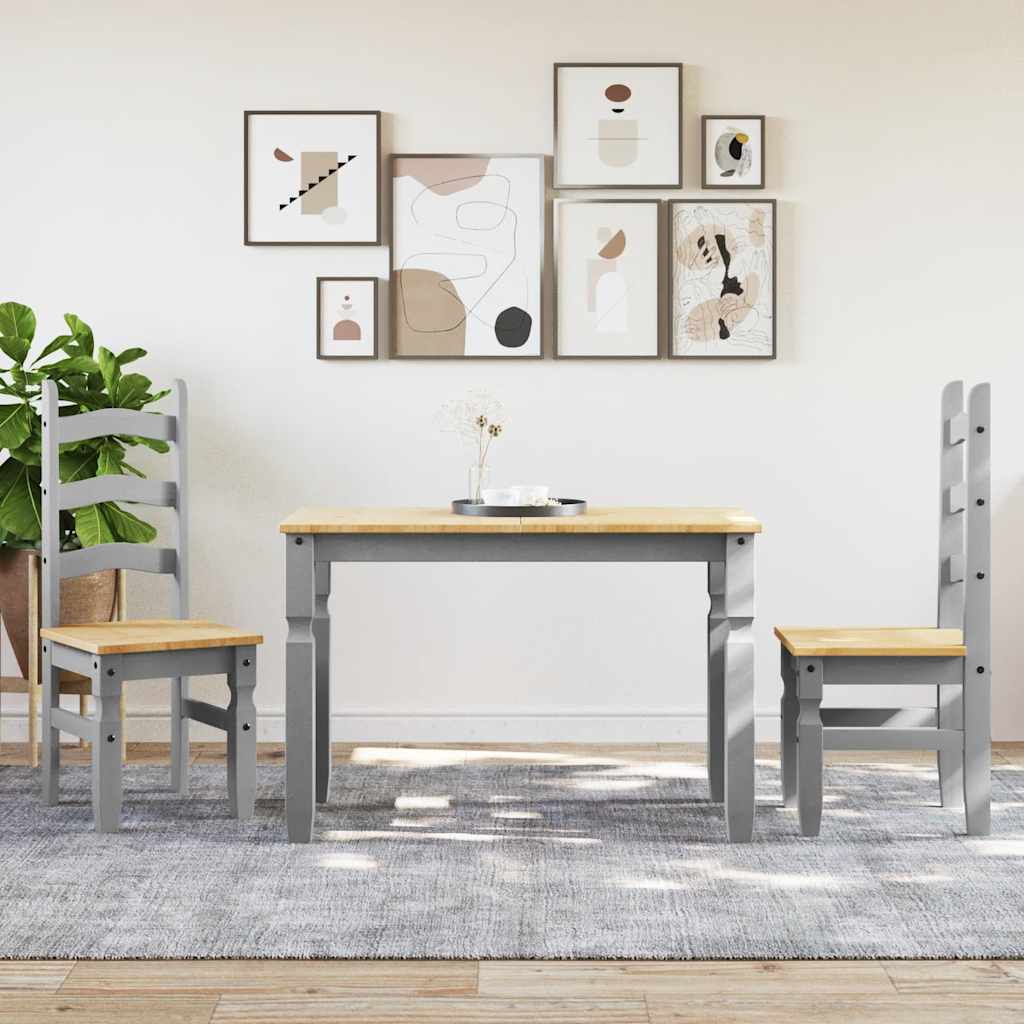 3 Piece Dining Set "PANAMA" Solid Wood Pine 112 cm