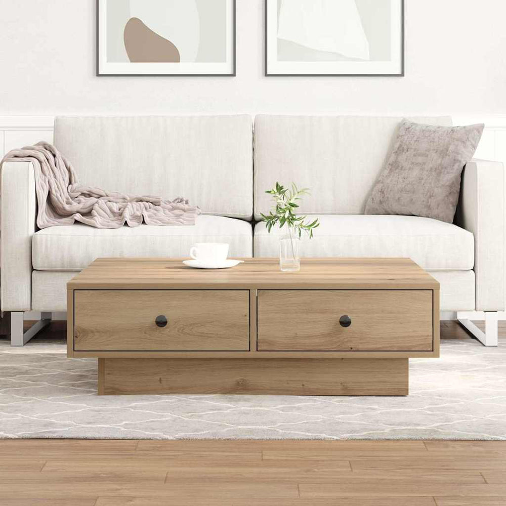 vidaXL Coffee Table Engineered Wood Width 90 cm