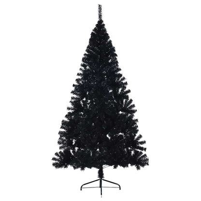 Artificial Pre-lit Christmas Tree PVC 240 cm Black without baubles