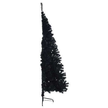 Artificial Pre-lit Christmas Tree PVC 240 cm Black without baubles
