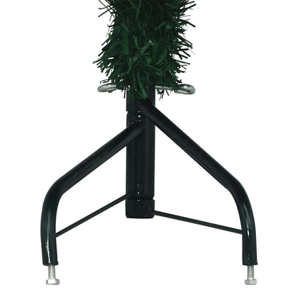 Corner Artificial Christmas Tree Green 180 cm PVC and Metal with 300 LEDs