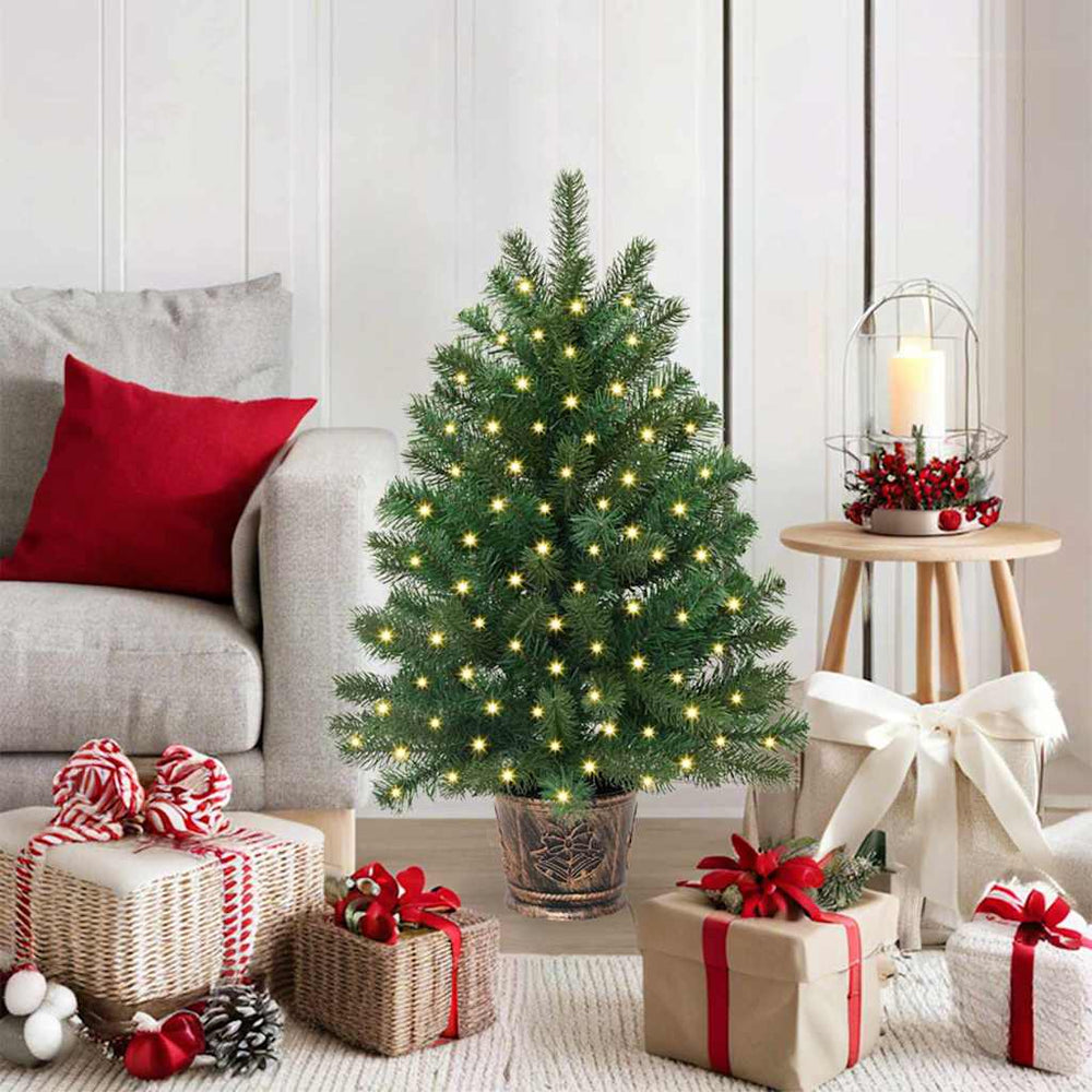 vidaXL Artificial Christmas Tree Green PE and PVC 95 cm