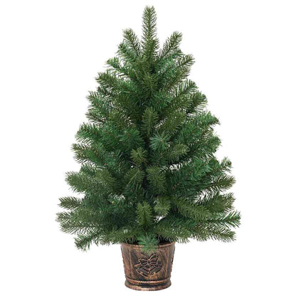 Artificial Christmas Tree Green PE and PVC 95 cm with LEDs
