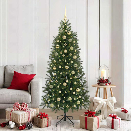 vidaXL Artificial Christmas Tree Green 180 cm PE and PVC 1