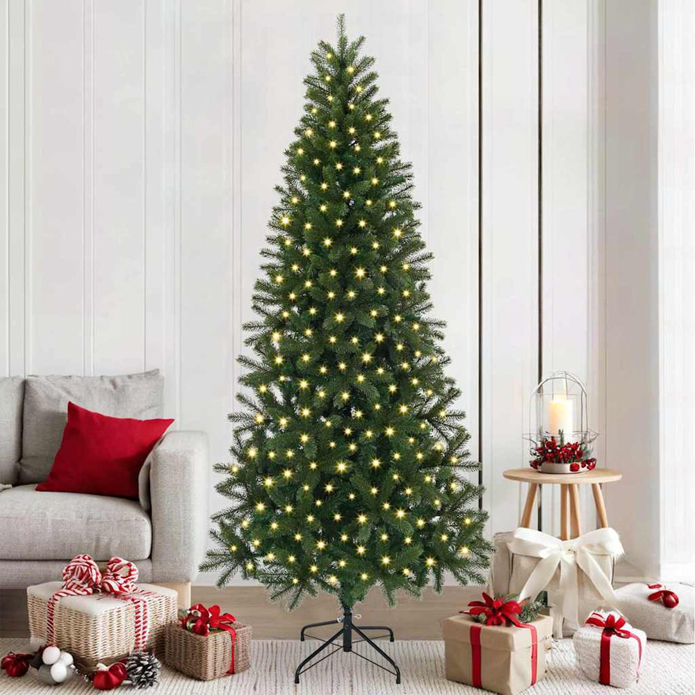 vidaXL Artificial Christmas Tree Green PE and PVC 210 cm