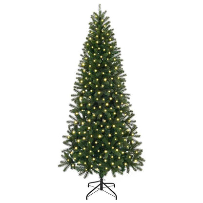Artificial Christmas Tree Green PE and PVC 210 cm with LEDs