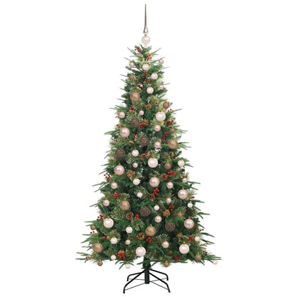 vidaXL Artificial Hinged Christmas Tree Green 180 cm PE and PVC 4