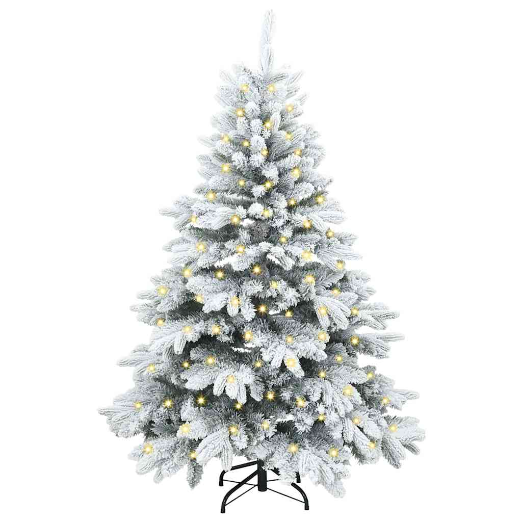 Artificial Christmas Tree with 150 LEDs PE and PVC White 120 cm with LEDs