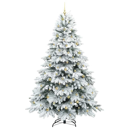 vidaXL Artificial Christmas Tree with 300 LEDs White 240 cm PE and PVC 4