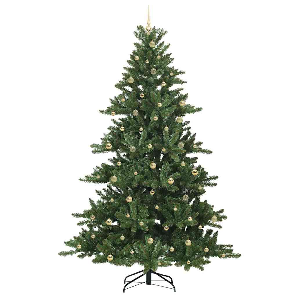 vidaXL Artificial Hinged Christmas Tree Green 240 cm PVC and Steel 4