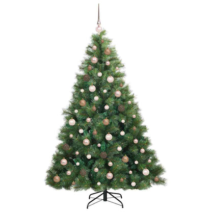 vidaXL Artificial Christmas Tree with 300 LEDs Green 180 cm PE and PVC 4