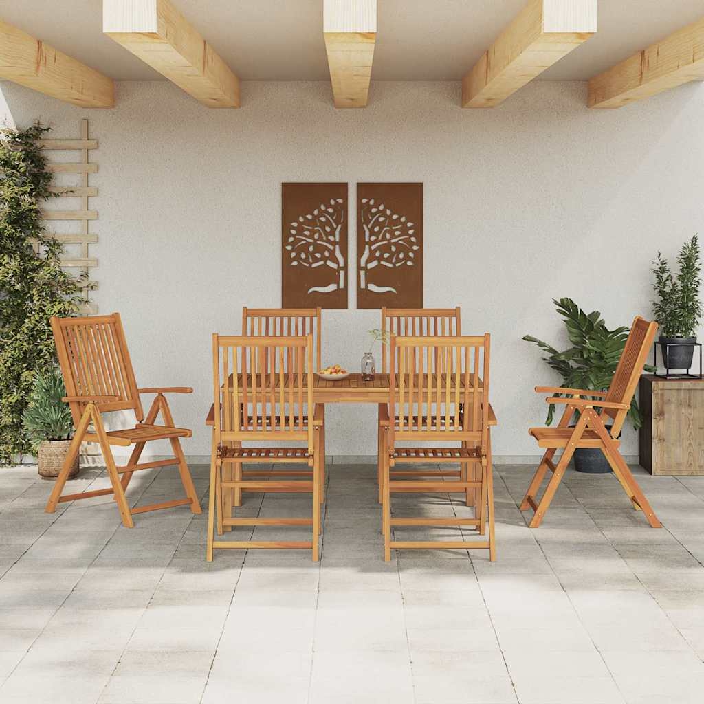 vidaXL Garden Dining Set 7 pcs Natural Solid Acacia Wood 1