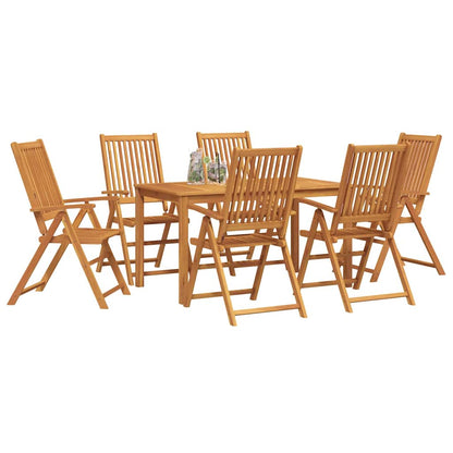 vidaXL Garden Dining Set 7 pcs Natural Solid Acacia Wood 3