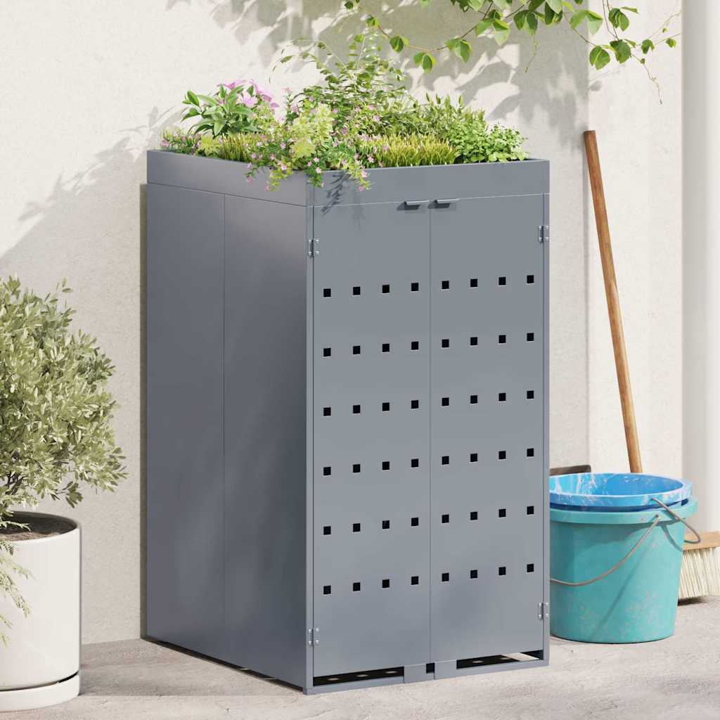 vidaXL Wheelie Bin Storage with Planter Roof for Single 240L Bin Planter Top