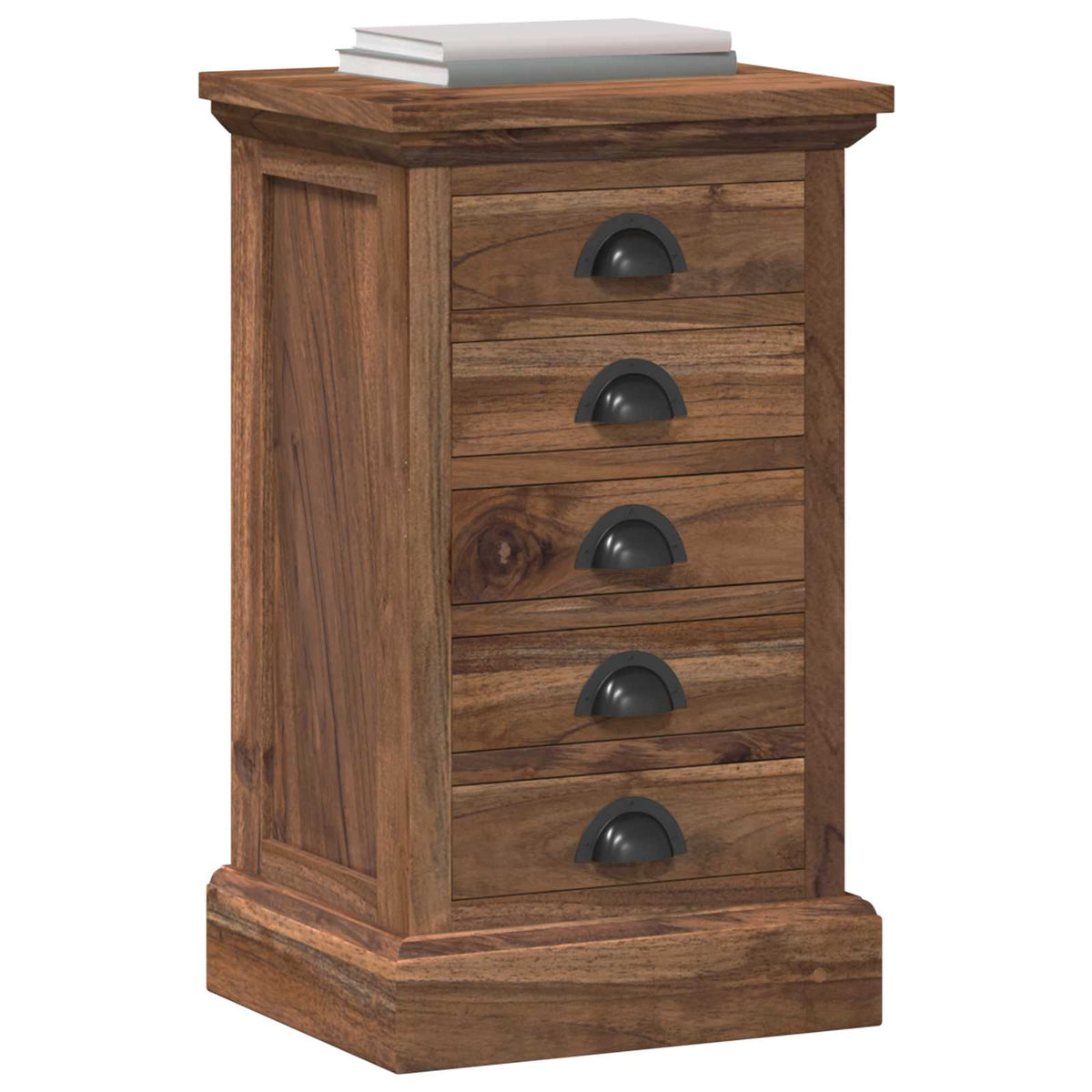 vidaXL Chest of Drawers Natural 35 x 30 x 60 cm Solid Teak Wood 3