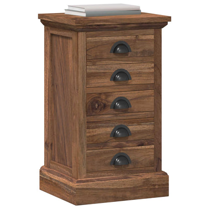 vidaXL Chest of Drawers Natural 35 x 30 x 60 cm Solid Teak Wood 3