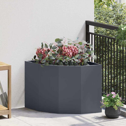 vidaXL Corner Planter 60 x 60 x 50 cm Steel
