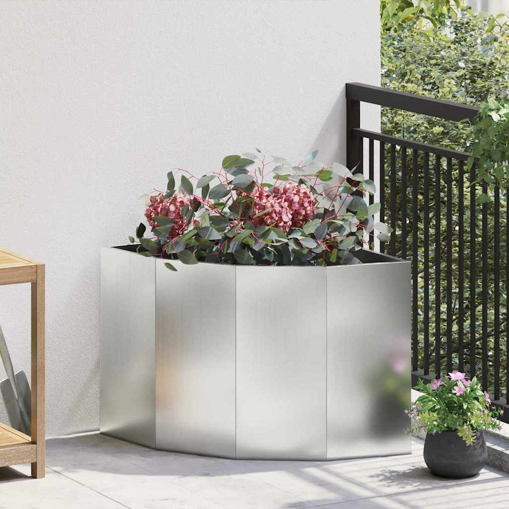 vidaXL Corner Planter 60 x 60 x 50 cm Steel