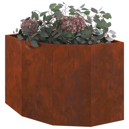 Corner Planter 60 x 60 x 50 cm Steel Weathering steel