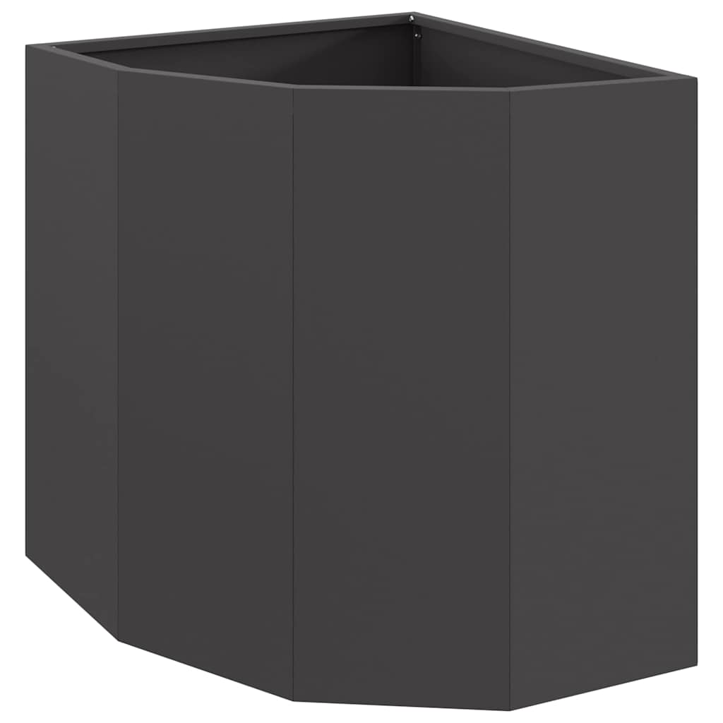 Corner Planter 45 x 45 x 50 cm Steel Black