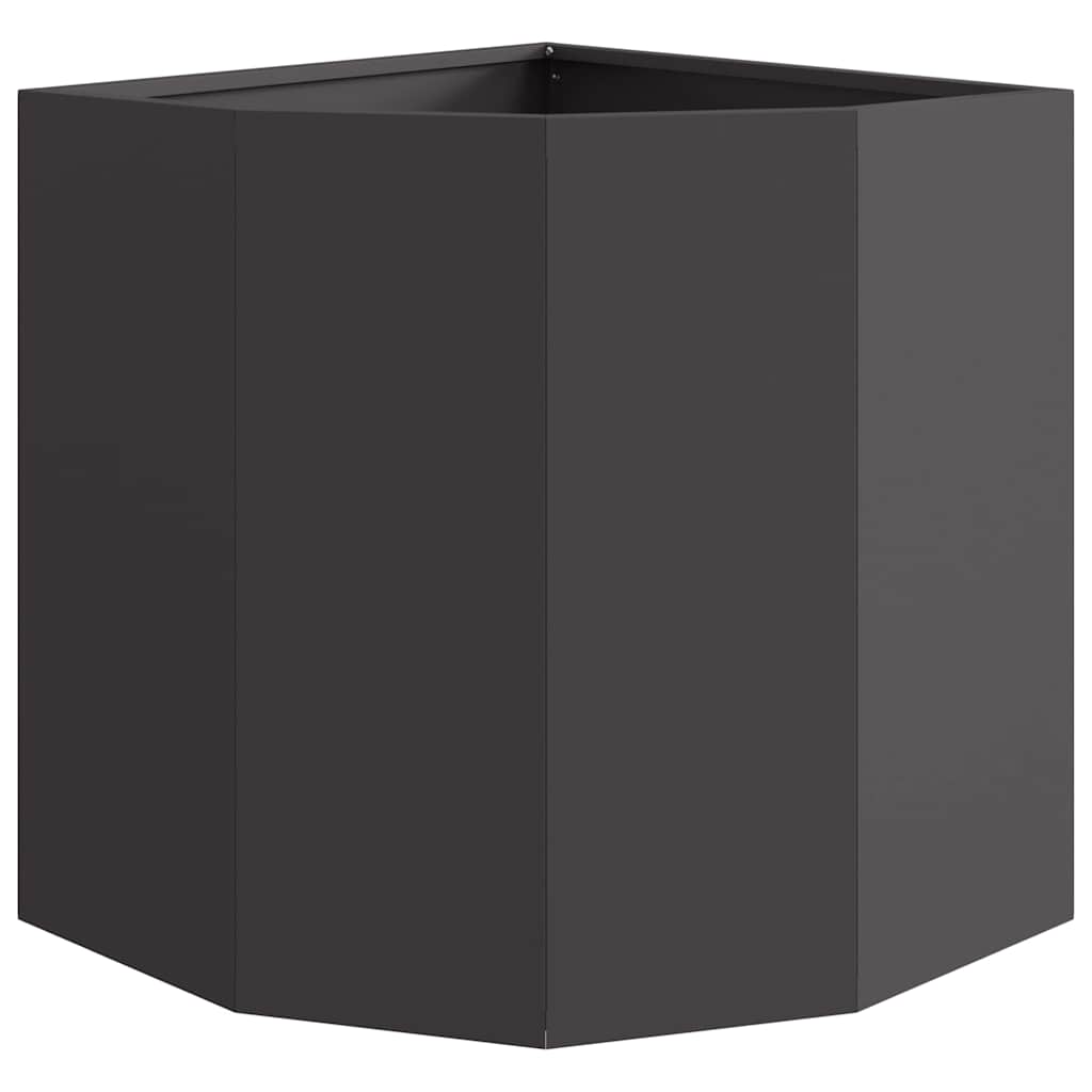 Corner Planter 45 x 45 x 50 cm Steel Black
