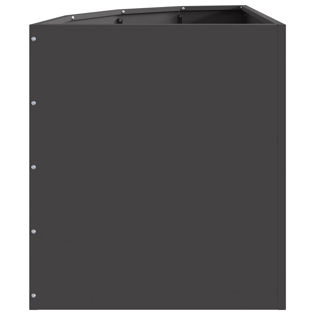 Corner Planter 45 x 45 x 50 cm Steel Black