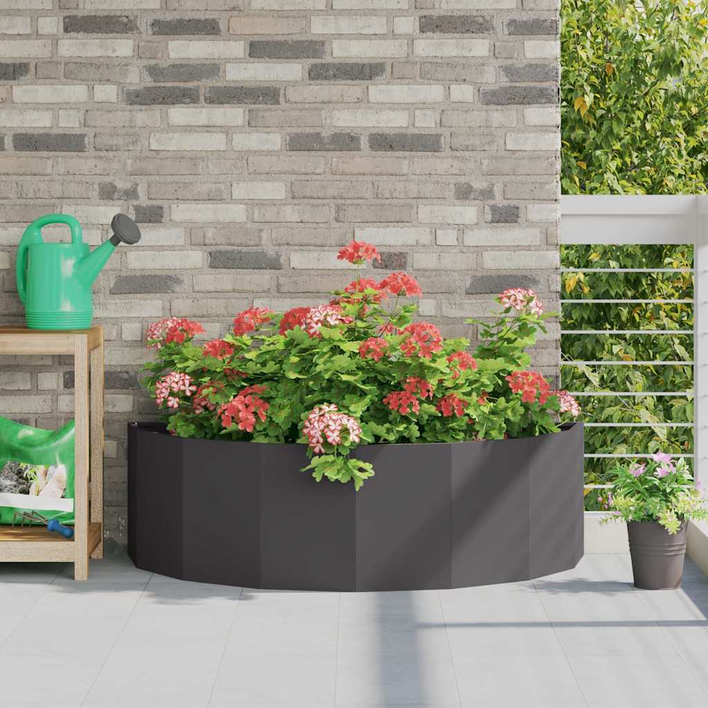 Planter 120 x 60 x 35 cm Steel Black