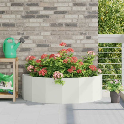 Planter 120 x 60 x 35 cm Steel White