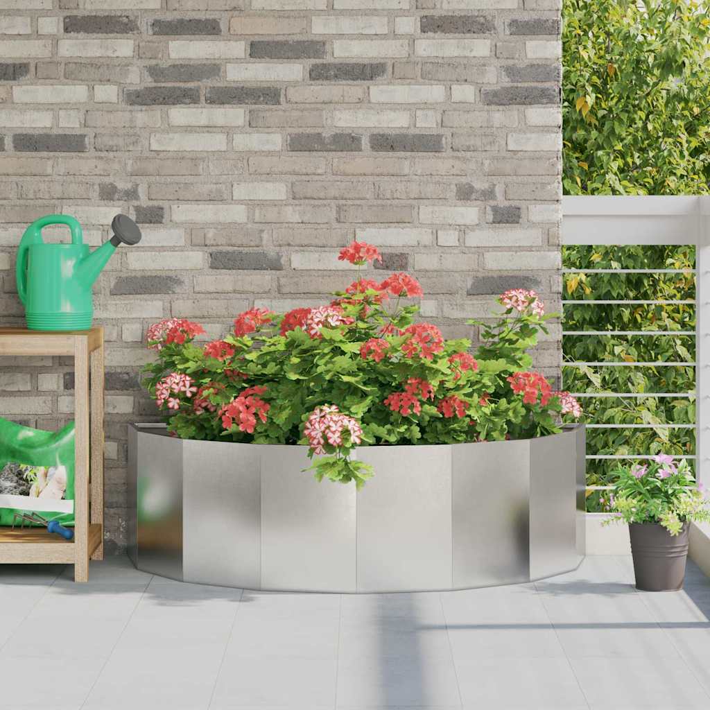 Planter 120 x 60 x 35 cm Steel Stainless steel
