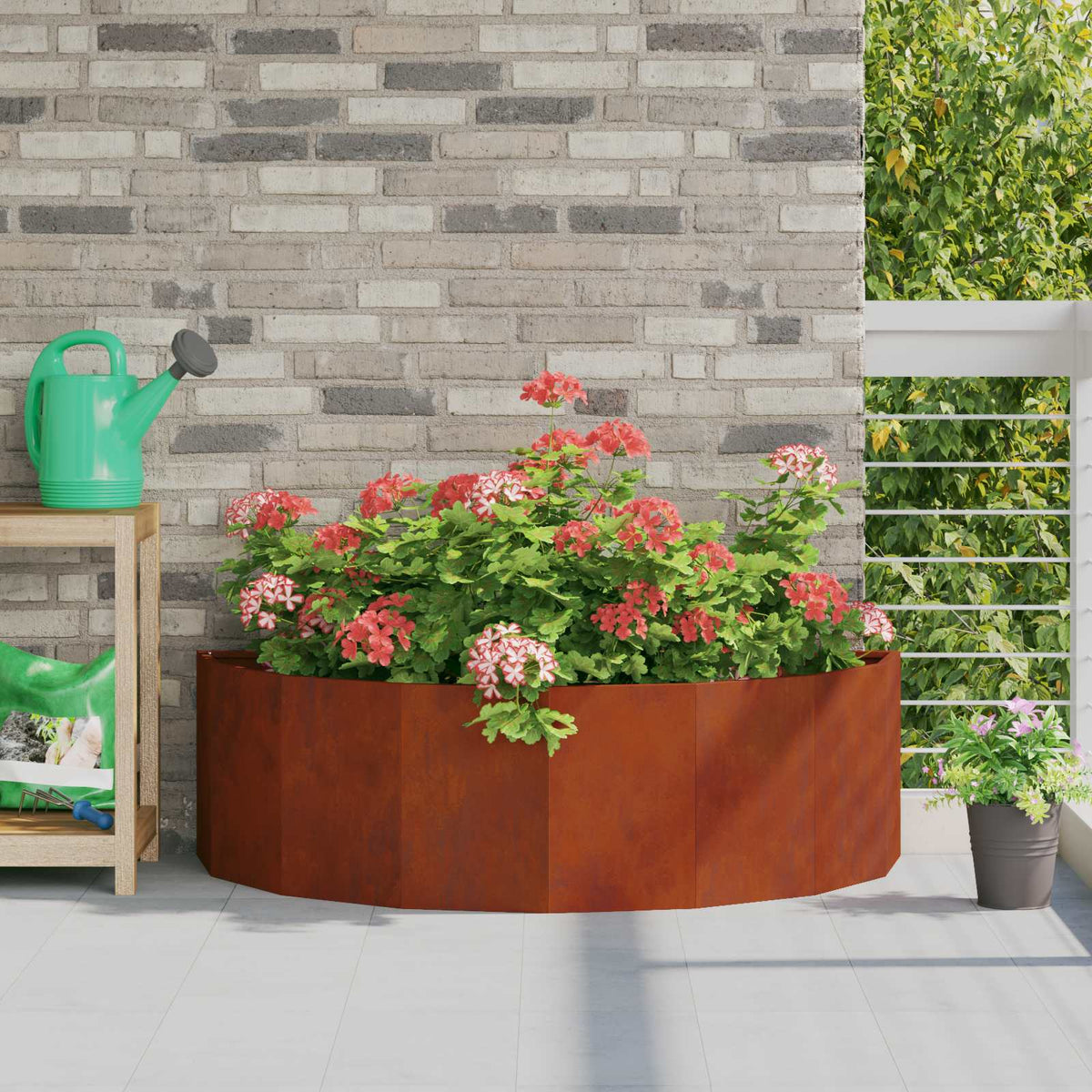 Planter 120 x 60 x 35 cm Steel Weathering steel