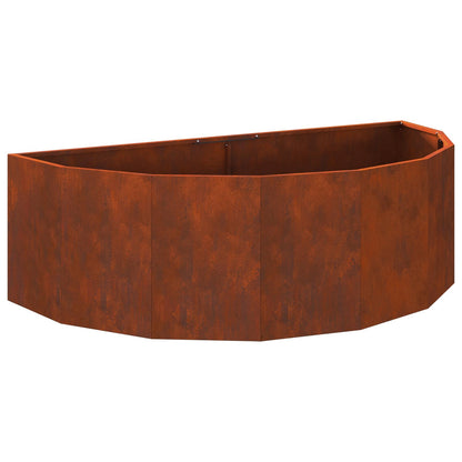 Planter 120 x 60 x 35 cm Steel Weathering steel