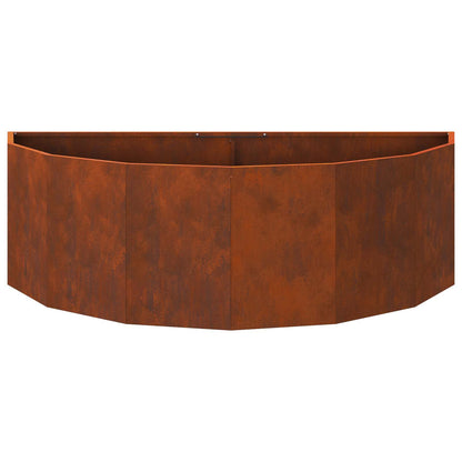 Planter 120 x 60 x 35 cm Steel Weathering steel