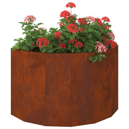 Planter 90 x 45 x 50 cm Steel Weathering steel