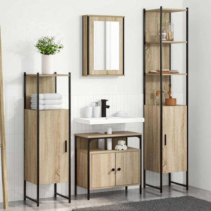 Bathroom Furniture Set 4 pcs Engineered Wood Sonoma oak