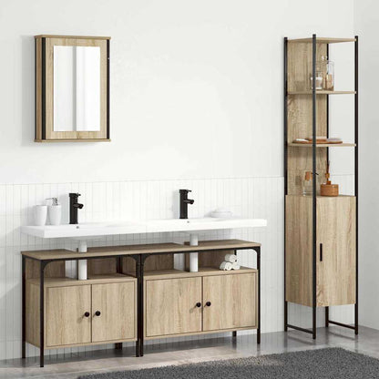 Bathroom Furniture Set 4 pcs Engineered Wood Sonoma oak