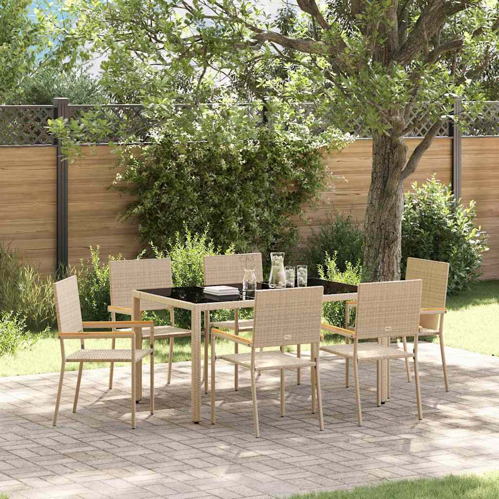 Garden Dining Set 5 pcs Poly Rattan 150 cm table length 6-Seater