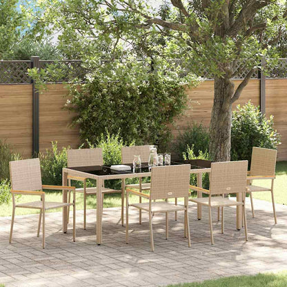 Garden Dining Set 5 pcs Poly Rattan 190 cm table length 6-Seater