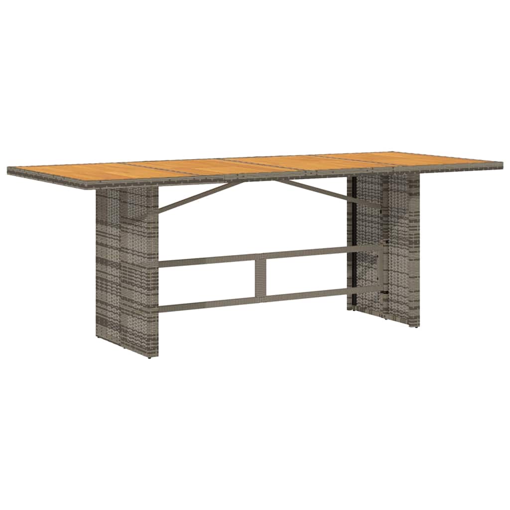 vidaXL Garden Dining Set 7 pcs Grey and Brown Poly Rattan 5