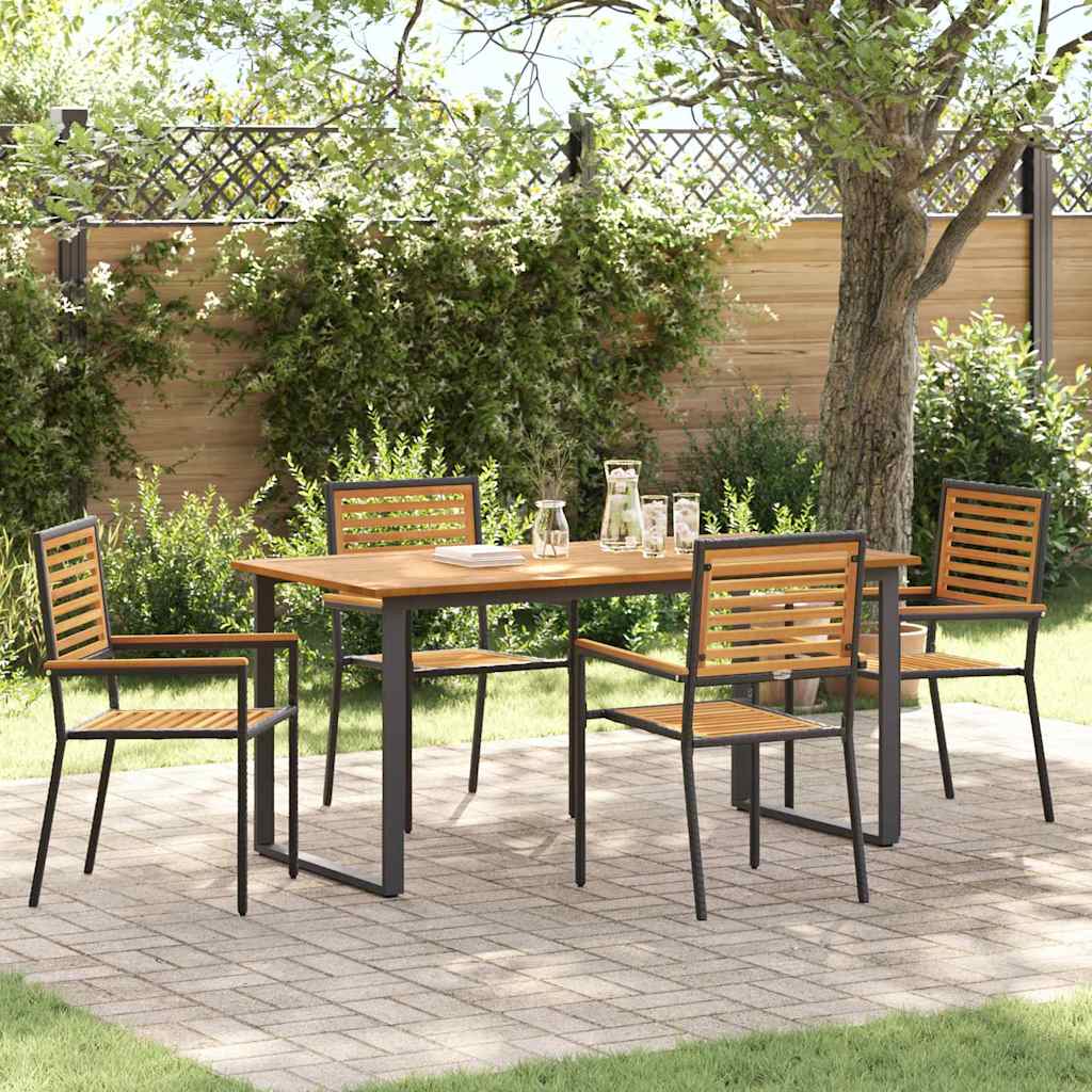 vidaXL Garden Dining Set 7 pcs Solid Acacia Wood
