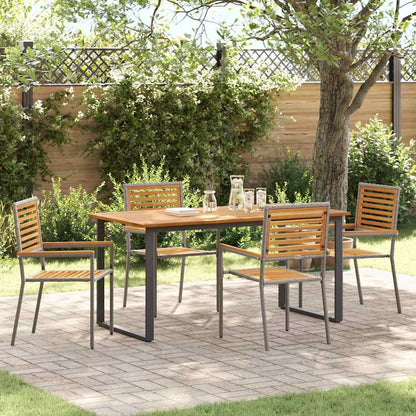 vidaXL Garden Dining Set 7 pcs Solid Acacia Wood