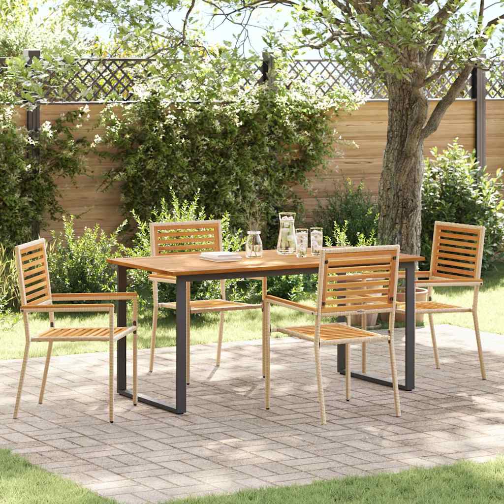 vidaXL Garden Dining Set 7 pcs Solid Acacia Wood