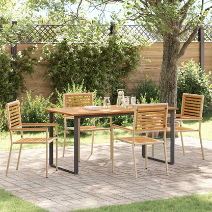 vidaXL Garden Dining Set 7 pcs Solid Acacia Wood