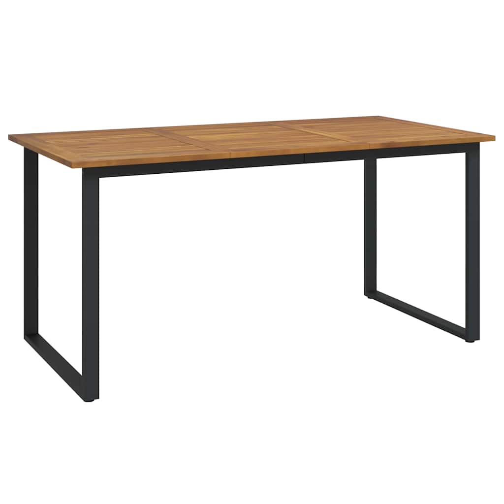 vidaXL Garden Dining Set 7 pcs Black Solid Acacia Wood 6