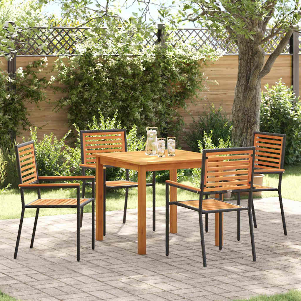 vidaXL Garden Dining Set 5 pcs Solid Acacia Wood