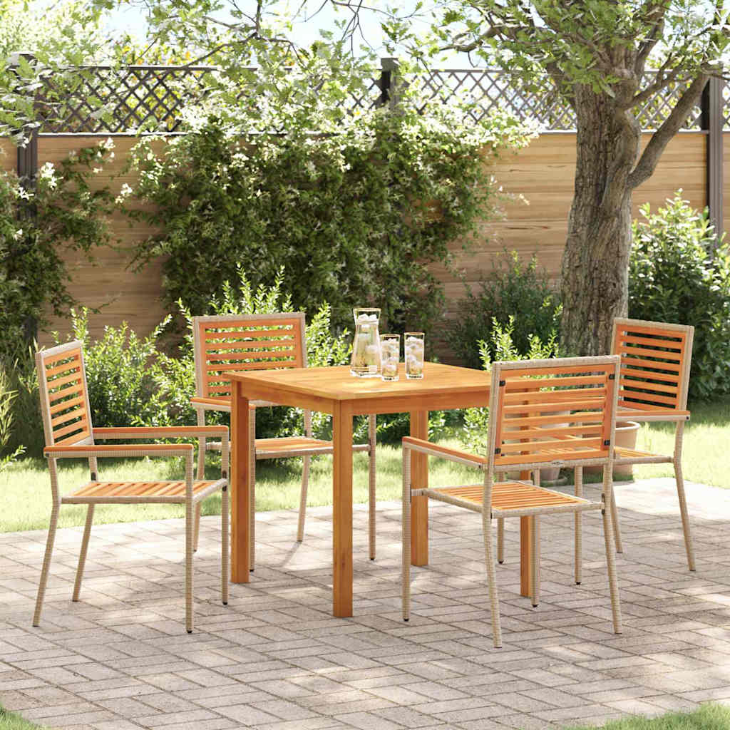 vidaXL Garden Dining Set 5 pcs Solid Acacia Wood