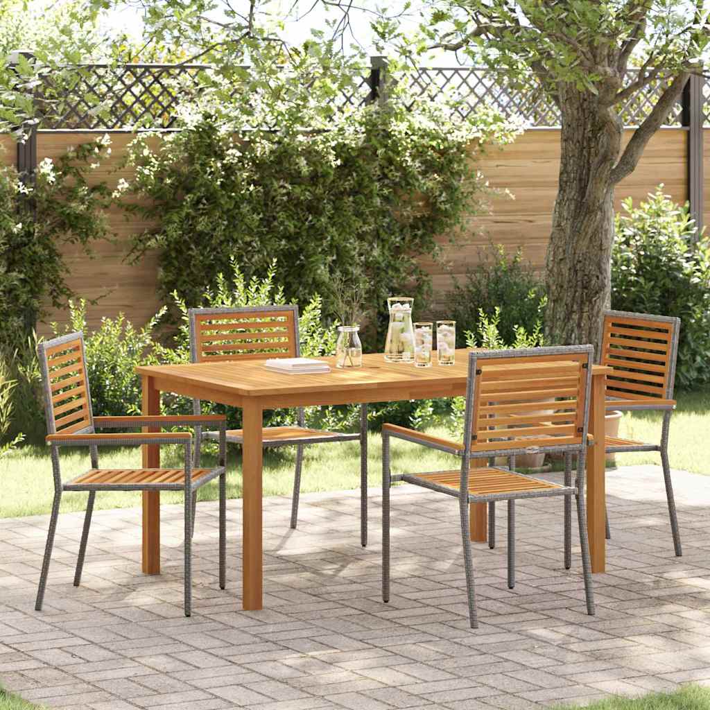 vidaXL Garden Dining Set 5 pcs Solid Acacia Wood