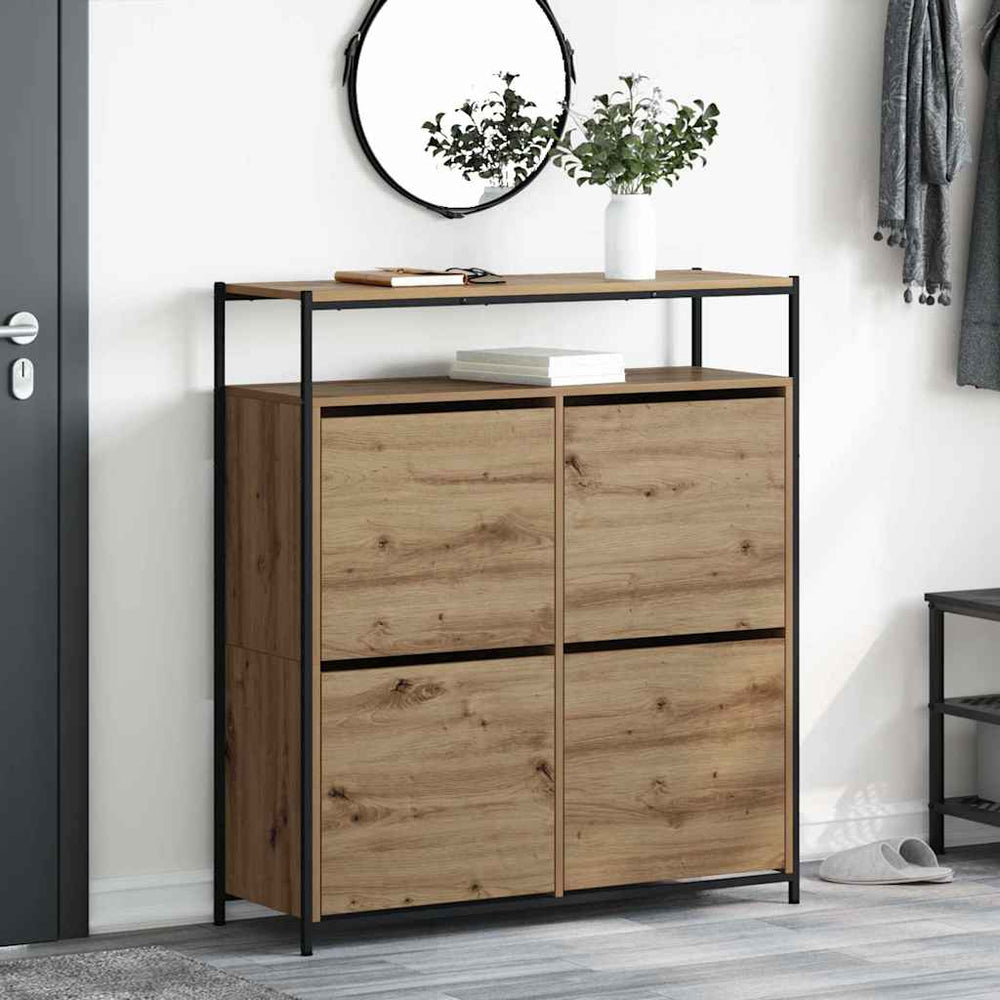 vidaXL Shoe Cabinet with 4 Flip-Drawers 100x34x112 cm